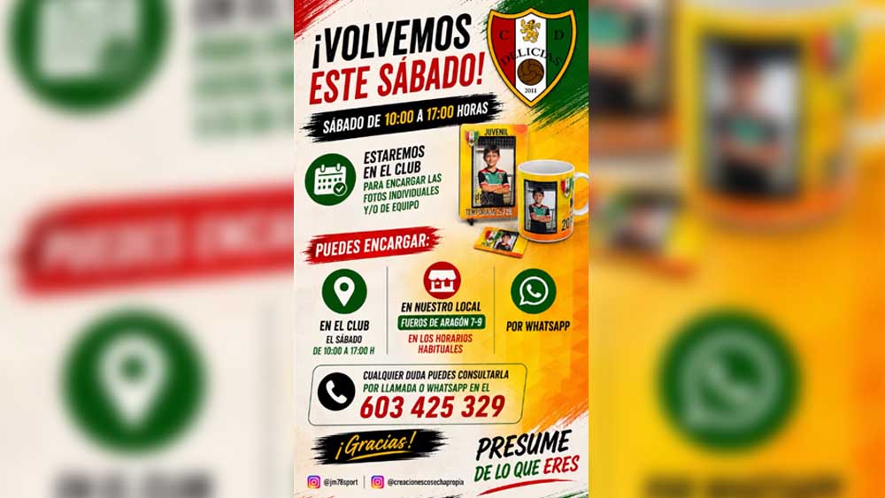 Fotocuadros y productos personalizados vuelven este sábado al club del CD Delicias